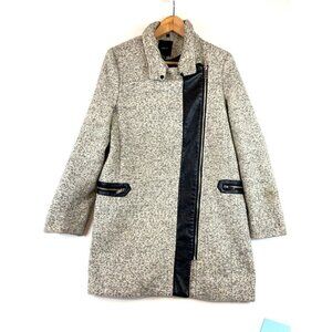 Forever 21 Women's Full Zip Tweed Coat Size Medium